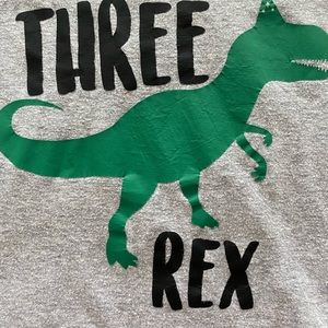 Boys 3rex birthday shirt